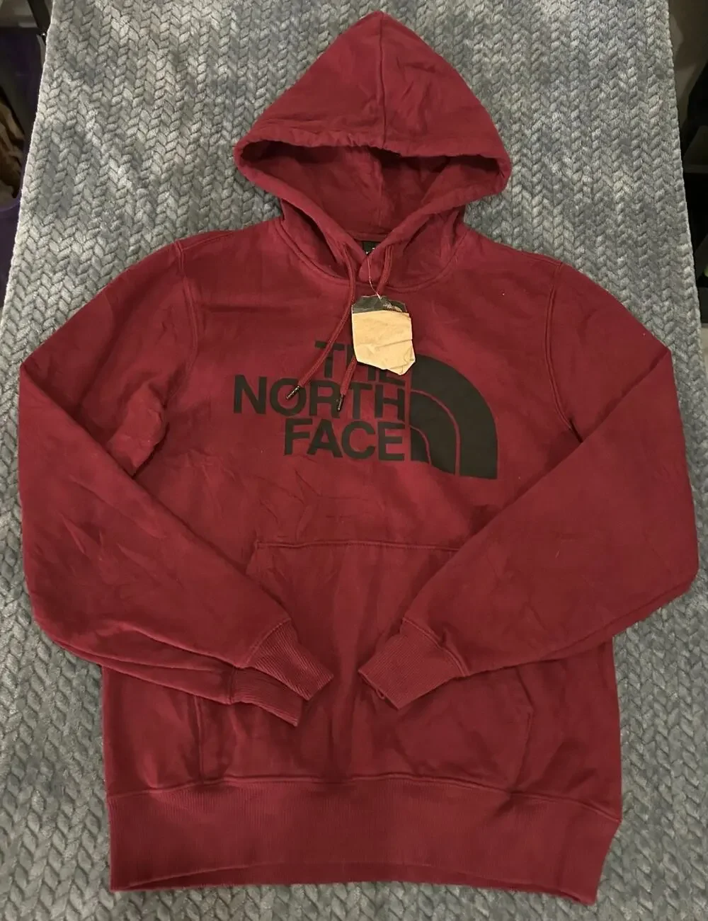 NWT The North Face Circular Design Half Dome Hoodie Mens Small Maroon
